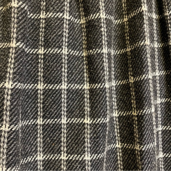 Vintage wool blend window pane pencil skirt gray white 6P - Picture 5 of 11